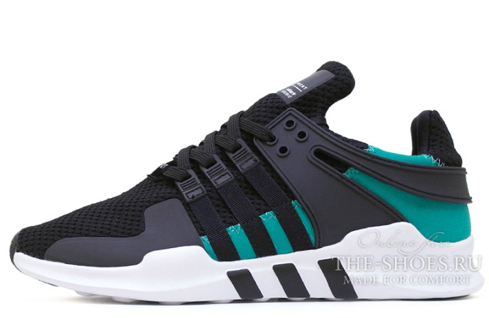 Кроссовки ADIDAS Equipment Support Adv Core Black Sub Green BA8323 черные