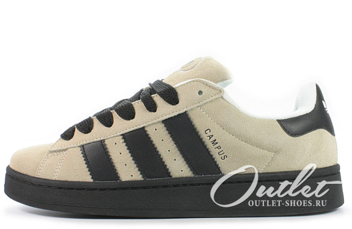 Кроссовки Adidas Campus 00s White Core Black H03470 бежевые
