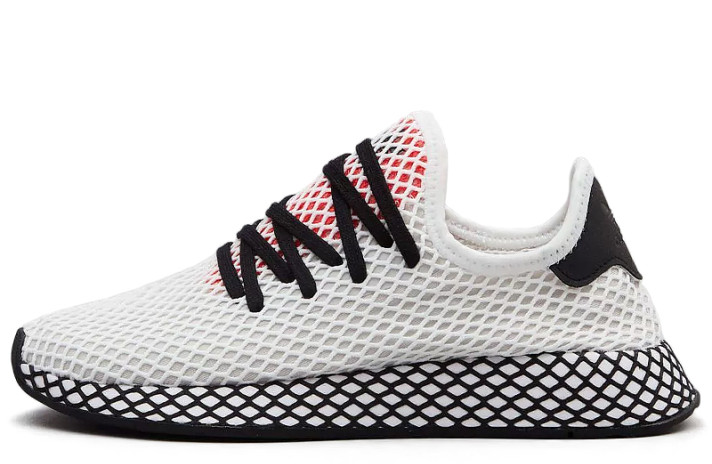 Кроссовки ADIDAS Deerupt Runner White Black Red DB2686 белые