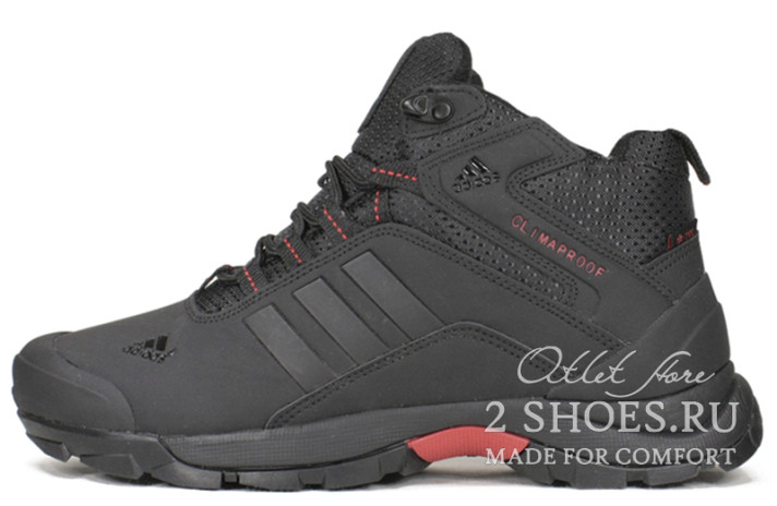 Кроссовки Adidas Terrex Climaproof Mid Winter Black Red  черные