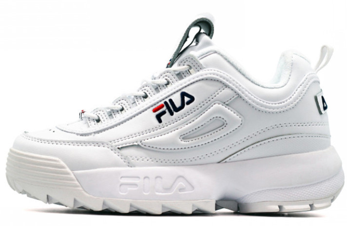 Кроссовки Fila Disruptor 2 White Bright  белые, кожаные