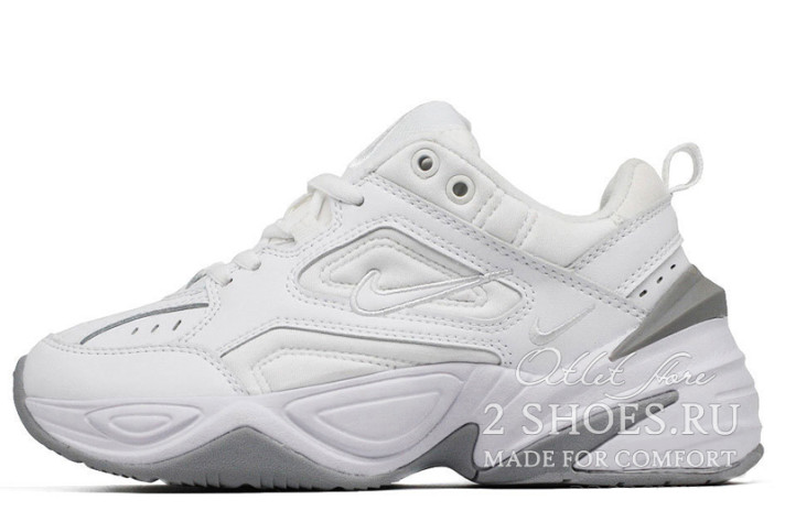 Кроссовки Nike M2K Tekno Winter White Pure Platinum  белые, кожаные