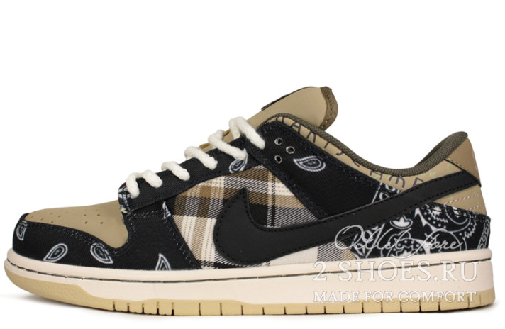 Кроссовки Nike Dunk SB Low Travis Scott Cactus Jack CT5053-001 бежевые