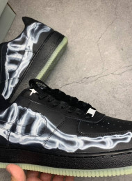 Кроссовки Nike Air Force 1 Low Skeleton Halloween Black живое фото 3