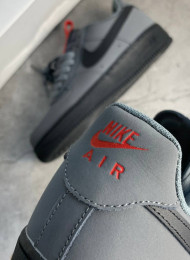 Кроссовки Nike Air Force 1 Low Anthracite Black University Red живое фото 4