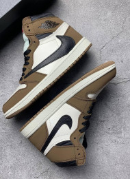 Кроссовки Nike Air Jordan 1 High Travis Scott Cactus Jack живое фото 1