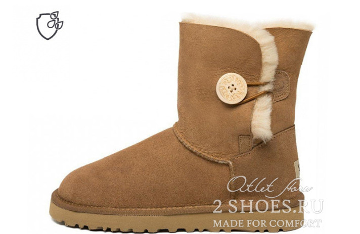 Ugg Australia Bailey Button II Short Chestnut  желтые